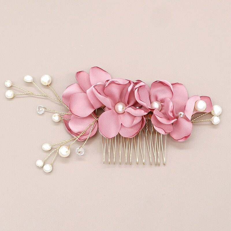 

Flower & Faux Pearl Decor Hair Pin, Pink