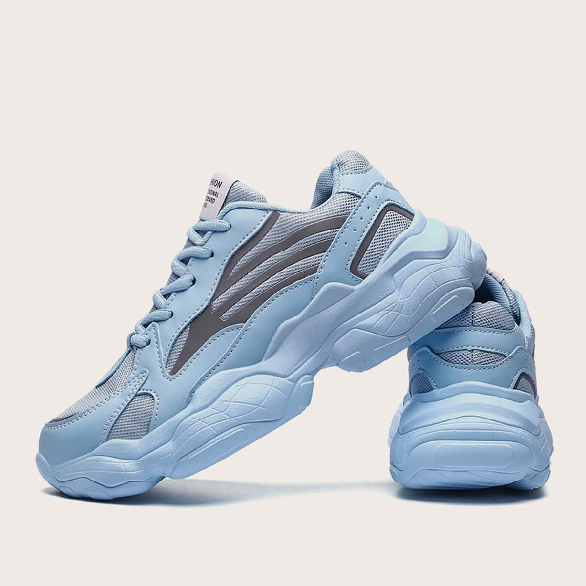 

Guys Lace-up Front Mesh Panel Sneakers, Blue