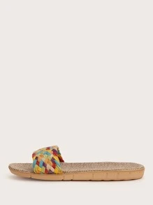 彩色編織拖鞋 - 彩色 - 查看 3