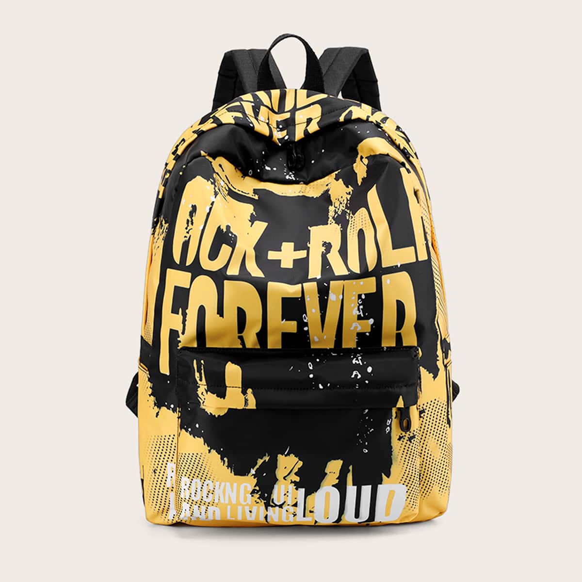 

Letter Graphic Backpack, Yellow