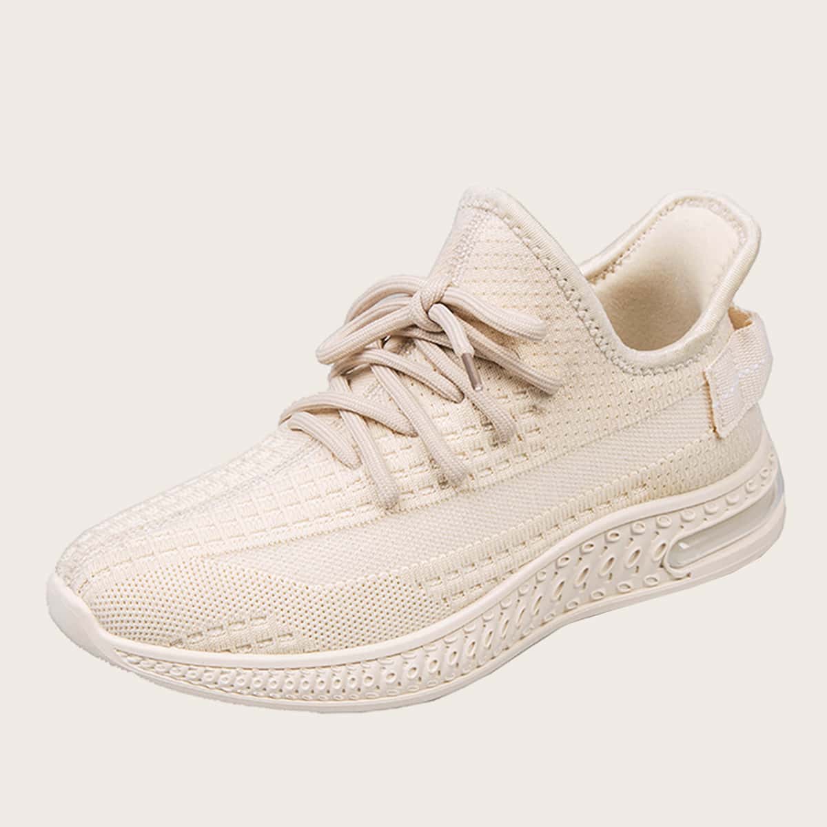 

Lace-up Front Wide Fit Sneakers, Beige