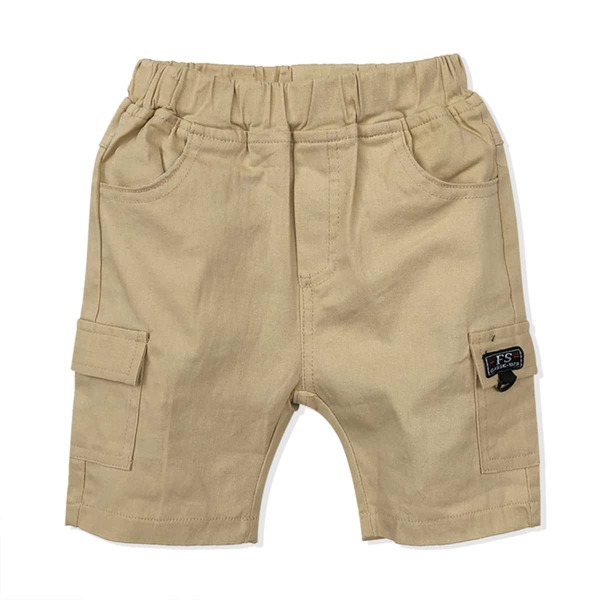 

Toddler Boys Flap Pocket Elastic Waist Cargo Shorts, Khaki