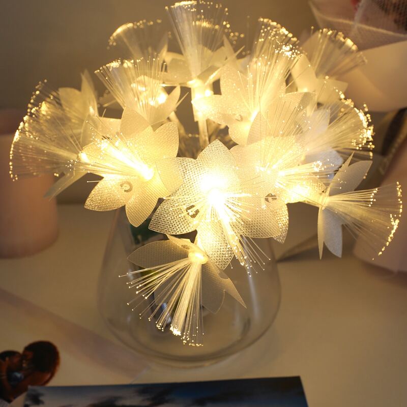 

20pcs Flower Bulb String Light, Yellow