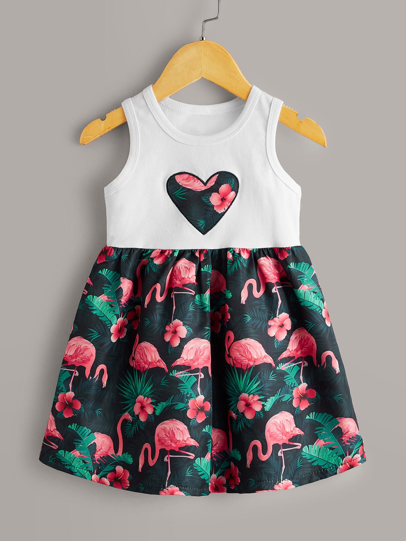 shein flamingo dress