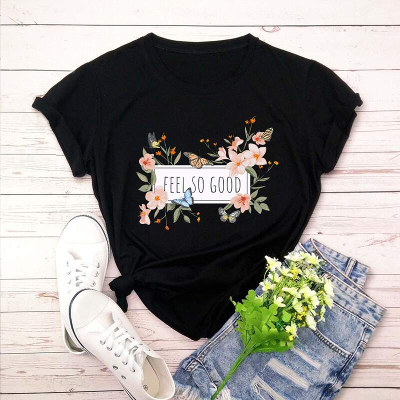 

Feel So Good Graphic Tee, Black