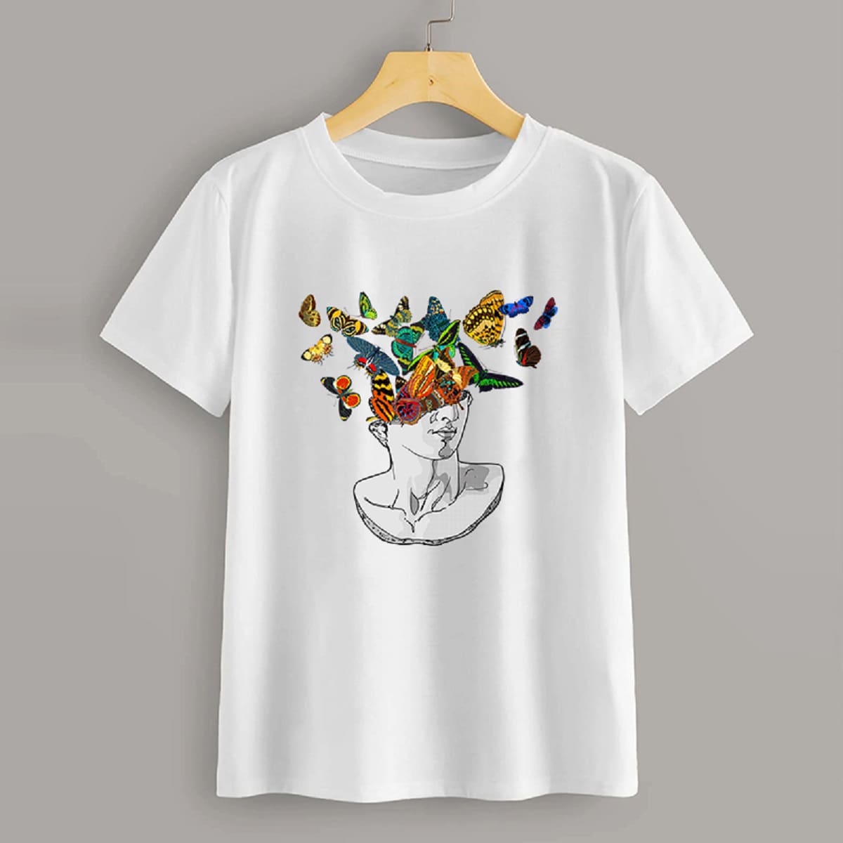 

Butterfly Graphic Tee, White