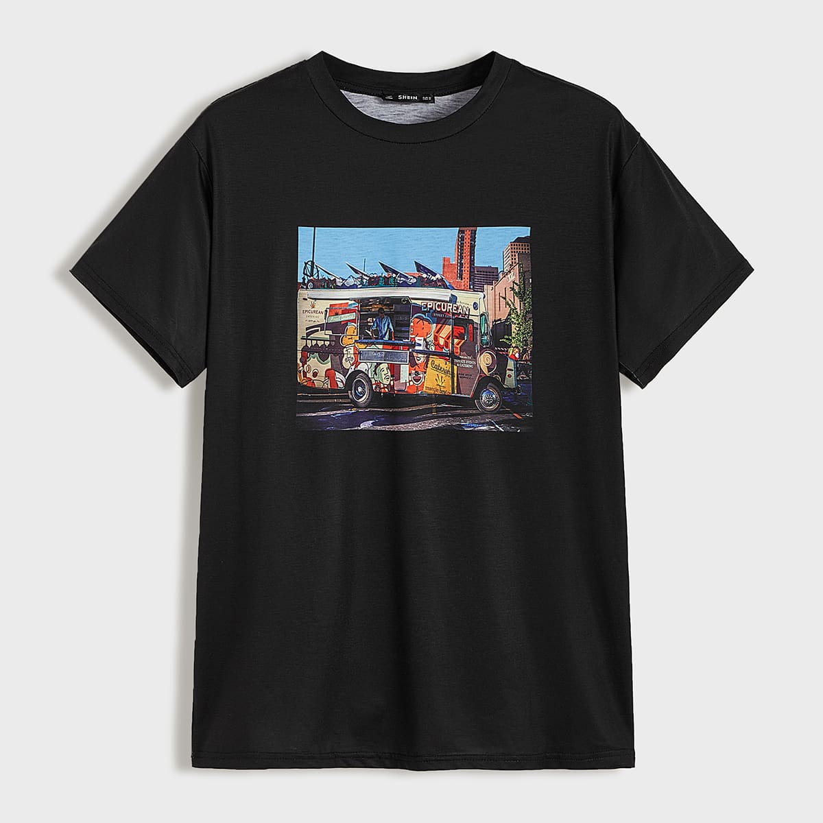 

Guys Graphic Print Tee, Black