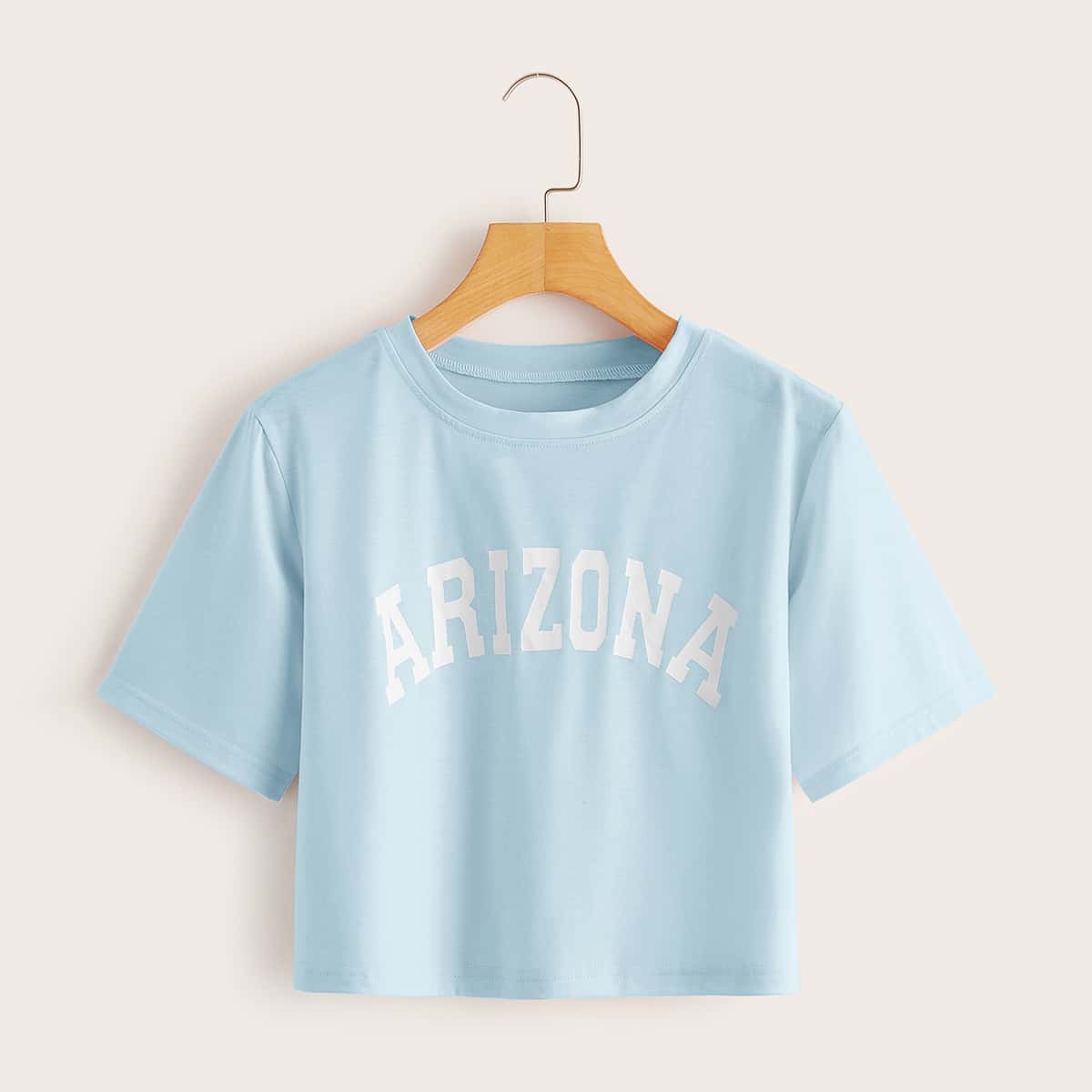 

Letter Graphic Blue Tee