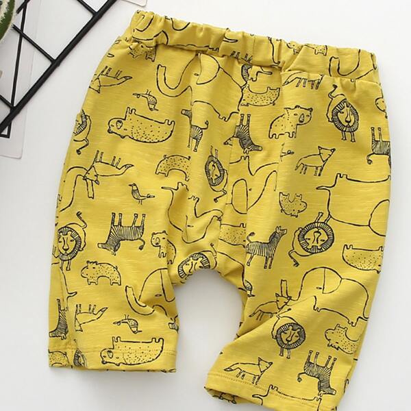 

Toddler Boys Cartoon Graphic Shorts, Yellow