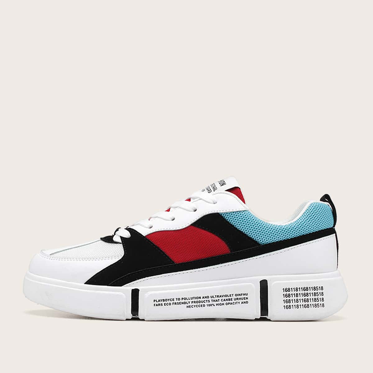 

Guys Lace-up Front Colorblock Sneakers, Multicolor