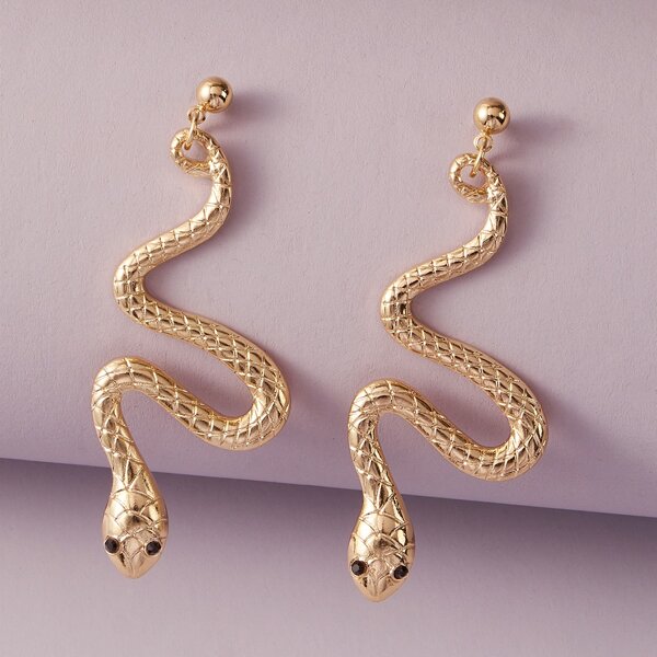 

Texture Metal Dangle Earrings, Gold