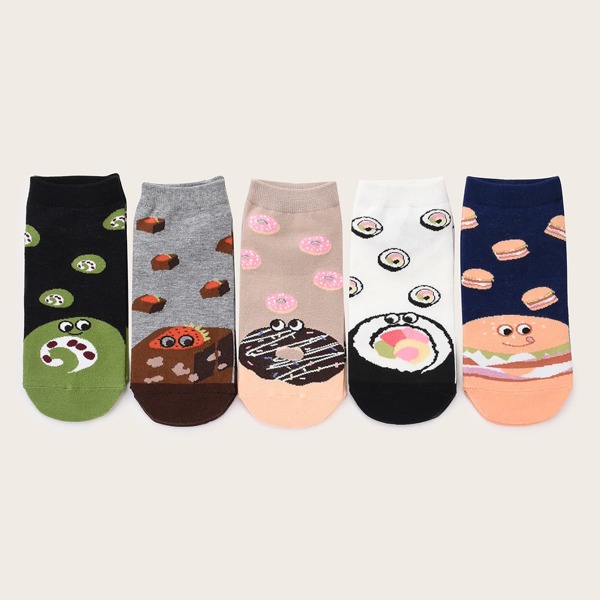 

Cartoon Graphic Socks, Multicolor