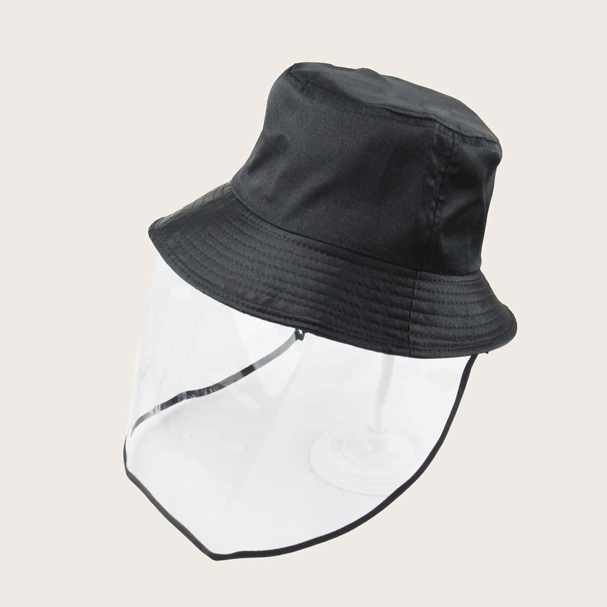 

Guys Bucket Hat With Clear Face Shield, Black