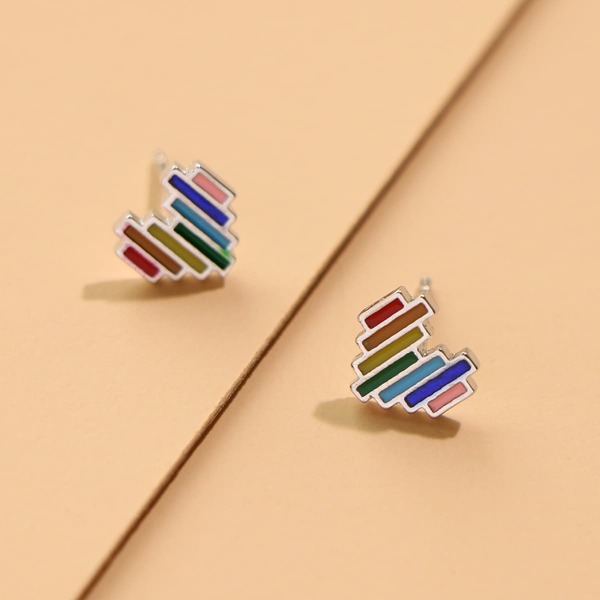 

Heart Shaped Earrings, Multicolor