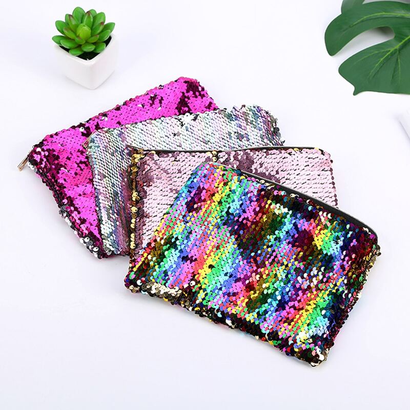 

1pc Sequin Cover Pen Case, Multicolor