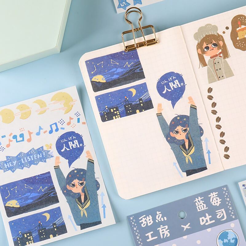 

4sheets Cartoon Sticker, Multicolor