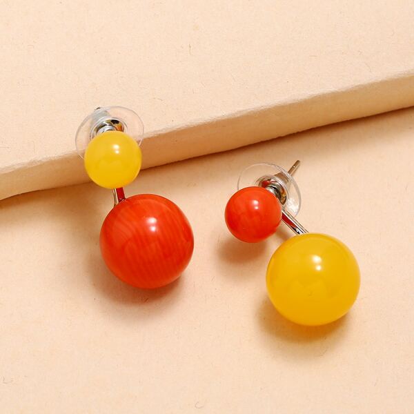 

Color Block Earrings, Multicolor