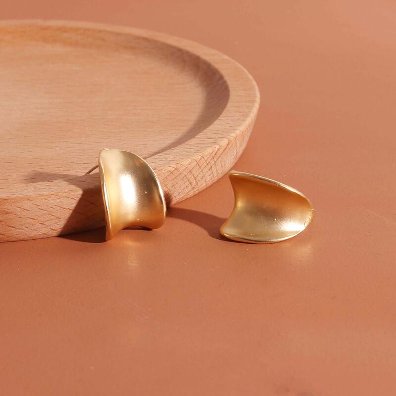 

Metal Stud Earrings, Gold