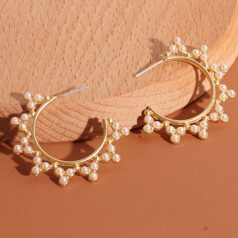 

Cuff Hoop Earrings, Gold