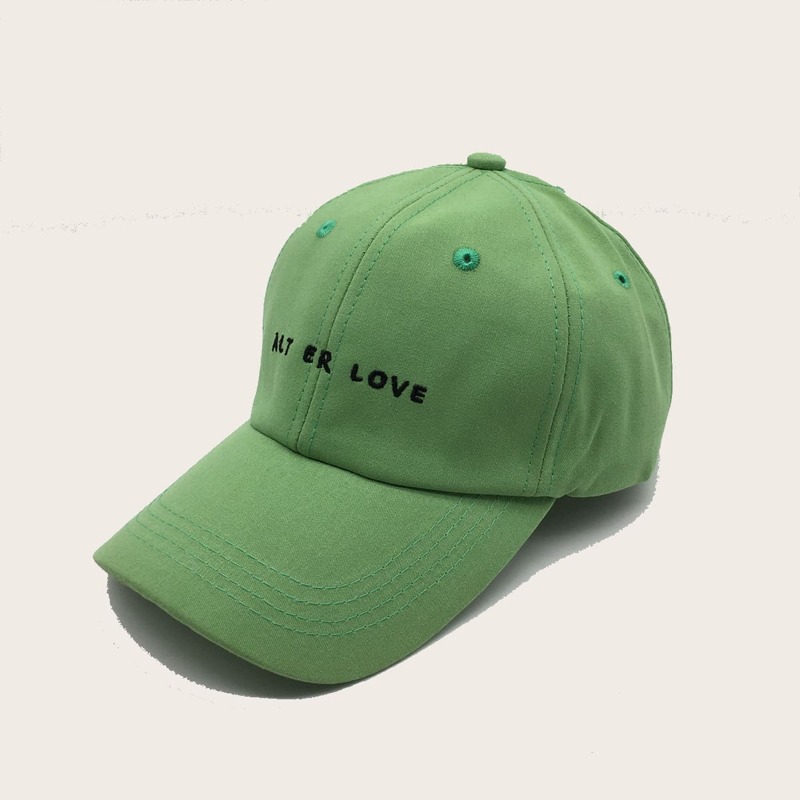 

Guys Letter Embroidery Baseball Cap, Green