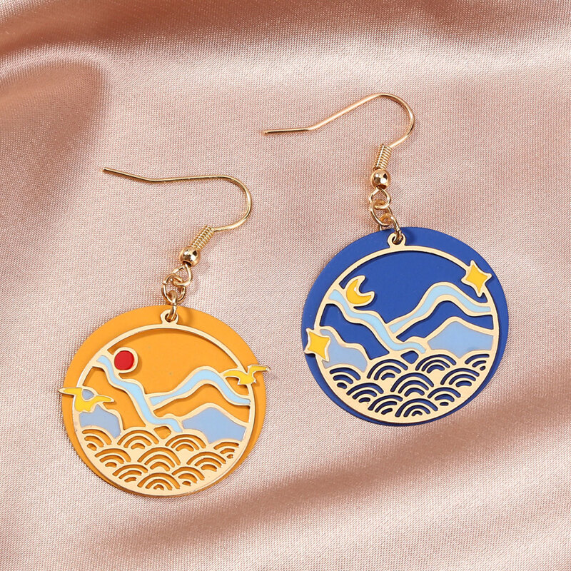 

Star Dangle Earrings, Multicolor