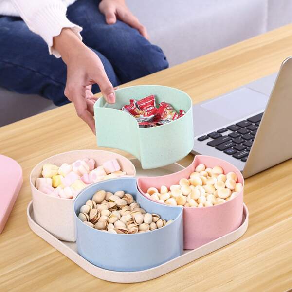

1set ящик для хранения закусок с крышкой, Многоцветный