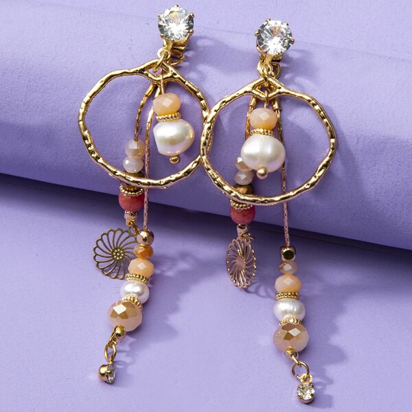 

Beaded Drop Earrings, Multicolor