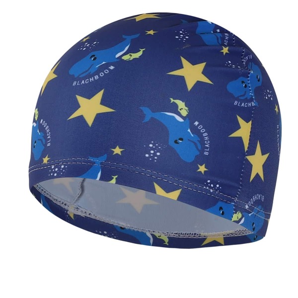 

Toddler Boys Star & Whale Print Swimming Cap, Navy