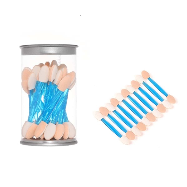 

25шт Двуглавая губка для теней для век, Синий