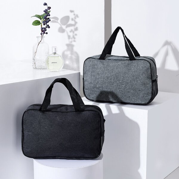 

1pc Solid Storage Bag, Multicolor