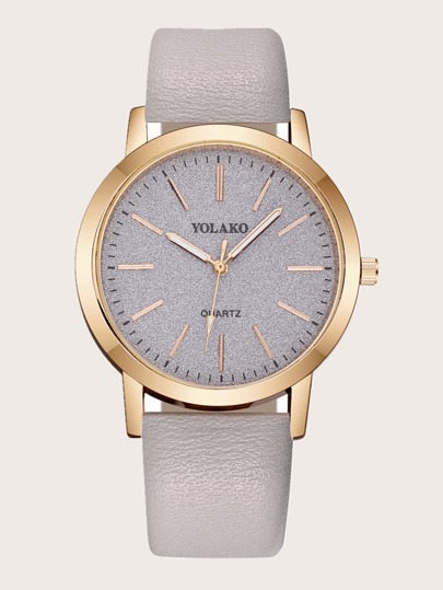 The 1pc Horloge Is able Com Tafel PU Belt Women, Quartz Men Student Parties, Festivals, Weddings, Wear. It Best Women During Back To School Season, Graduation view 5