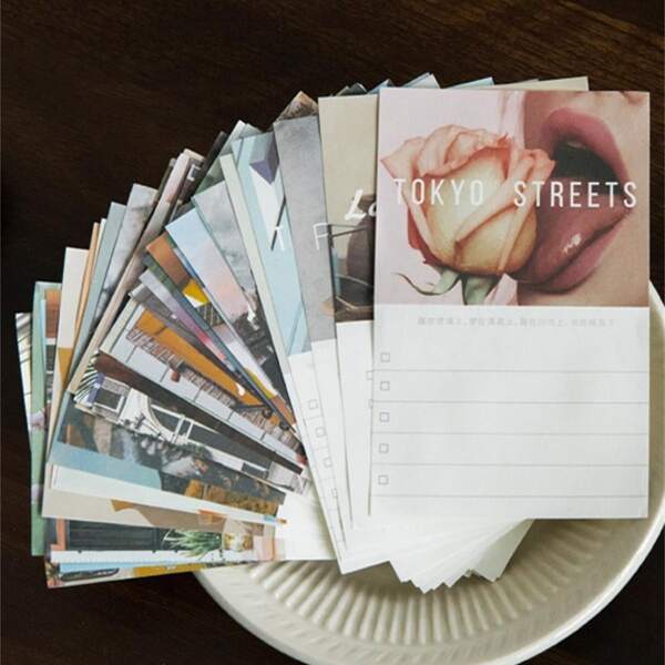 

60pcs Random Mixed Pattern Postcard, Multicolor
