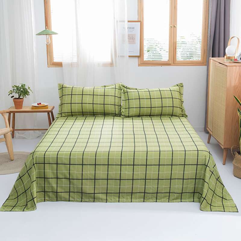 

Plaid Pattern Bedding Set Without Filler, Green