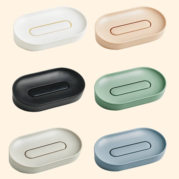 

1pc Wall Mounted Soap Dish Holder, Multicolor
