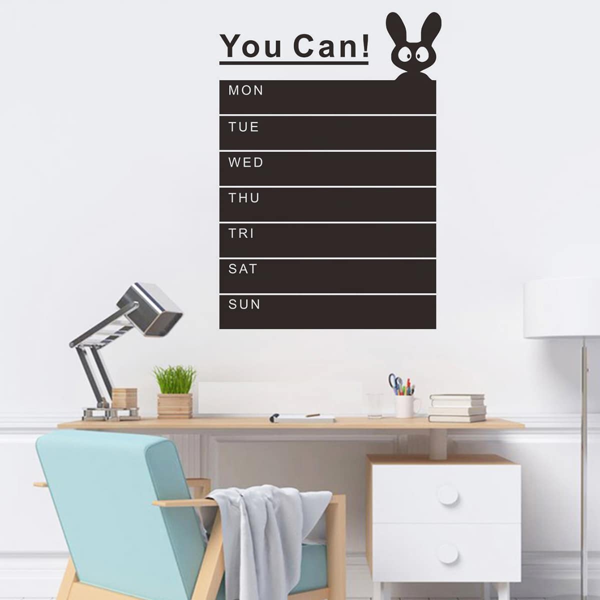 

Weekly Plan Wall Sticker, Black