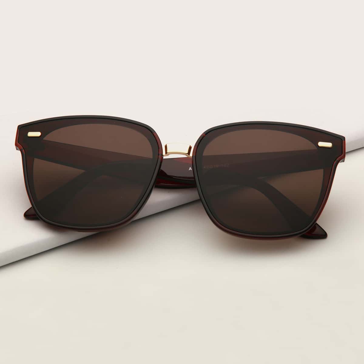 

Square Acrylic Frame Sunglasses, Coffee