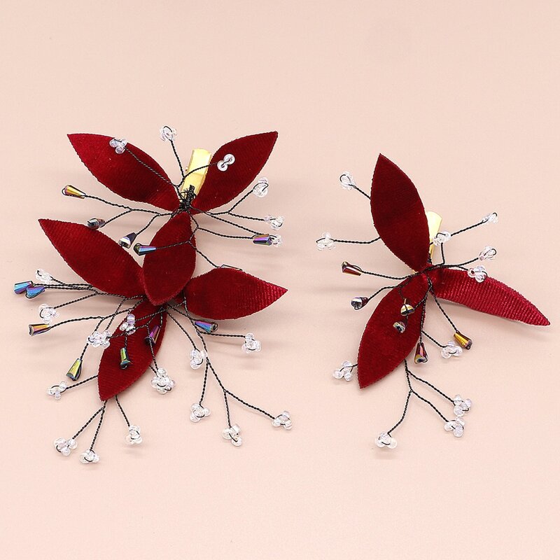 

Flower Design Hair Accessory, Burgundy