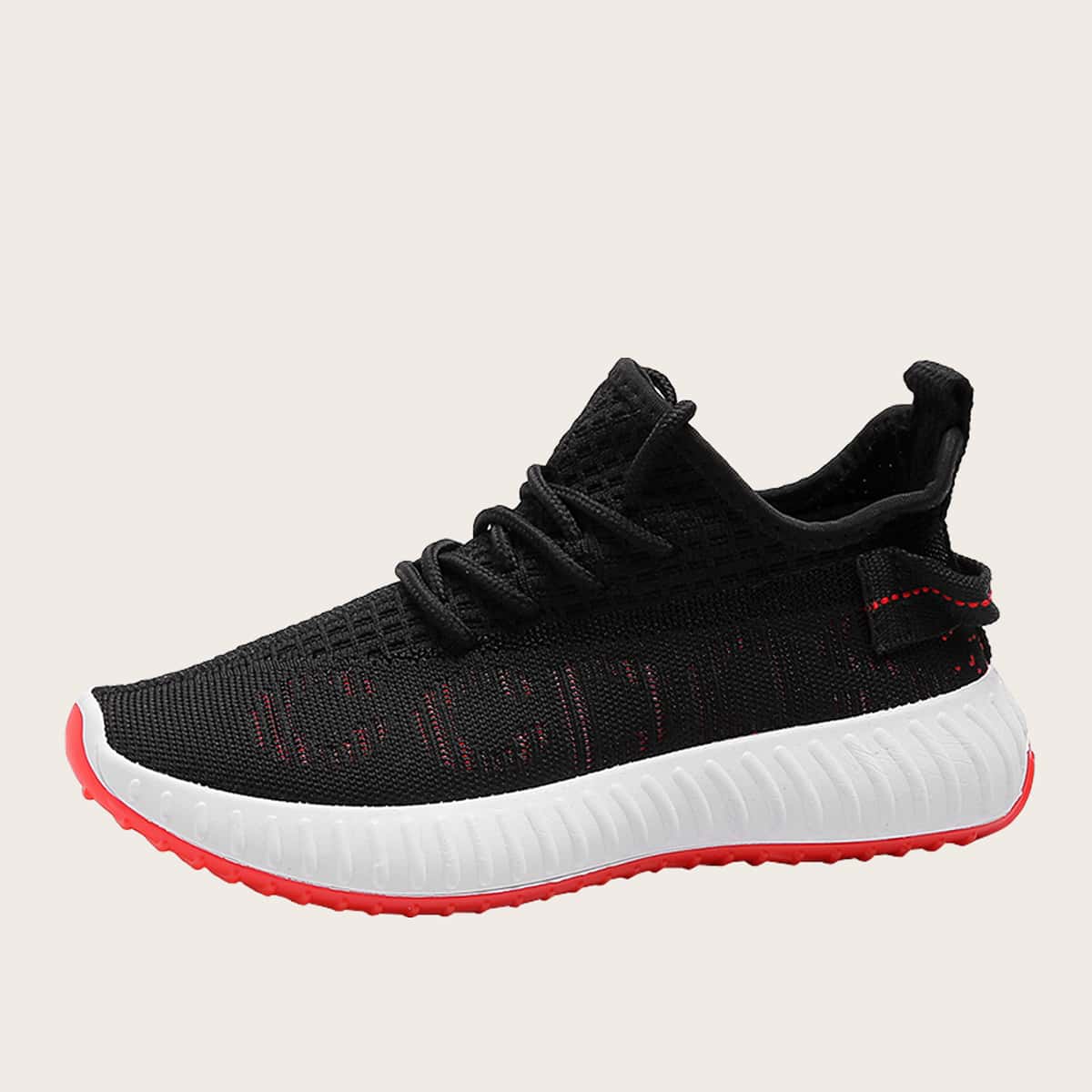

Lace-up Front Wide Fit Sneakers, Black