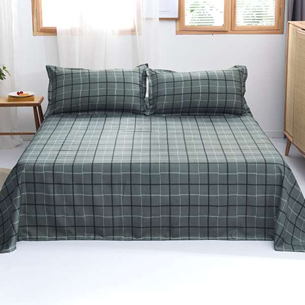 

Plaid Pattern Bedding Set Without Filler, Green