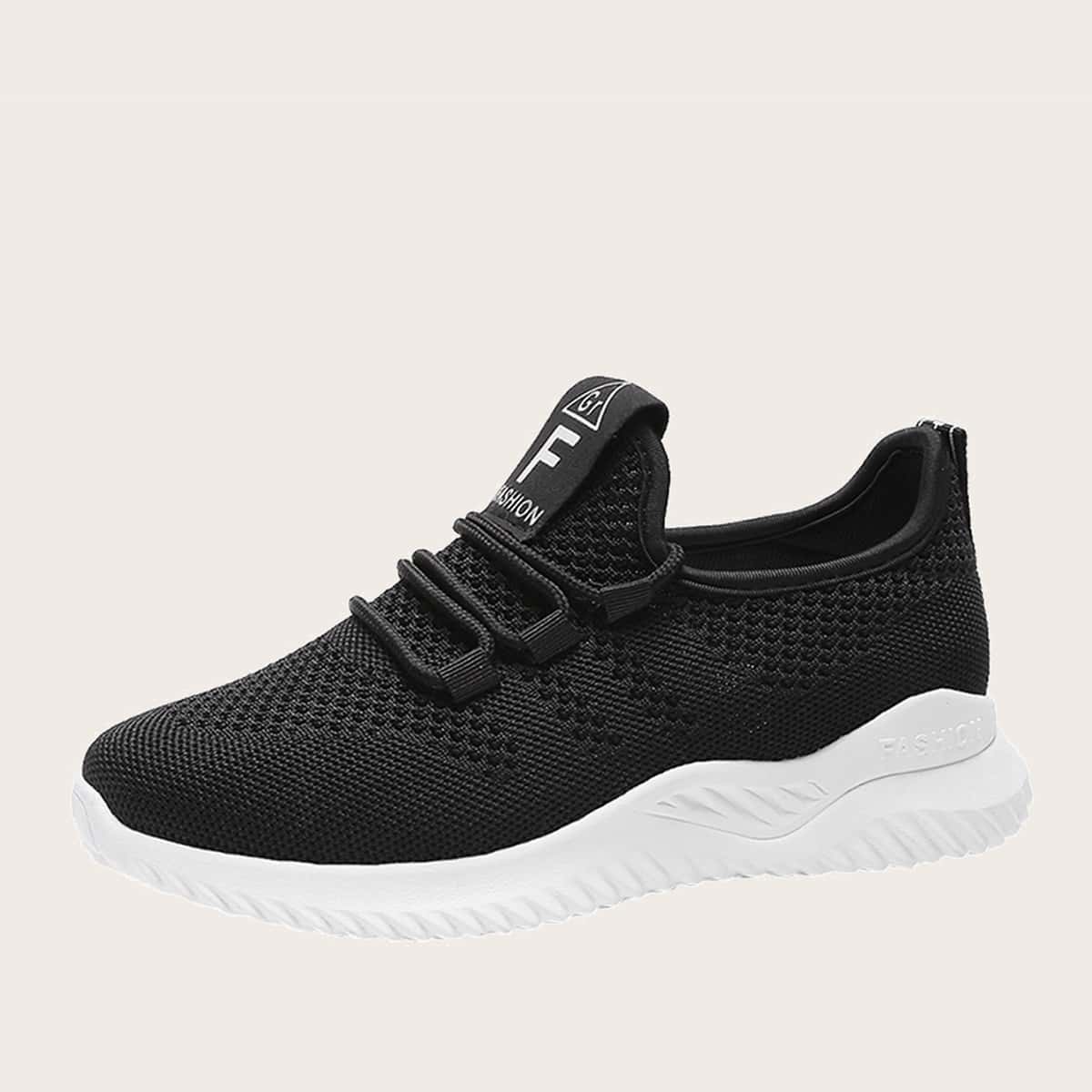 

Lace-up Front Wide Fit Sneakers, Black