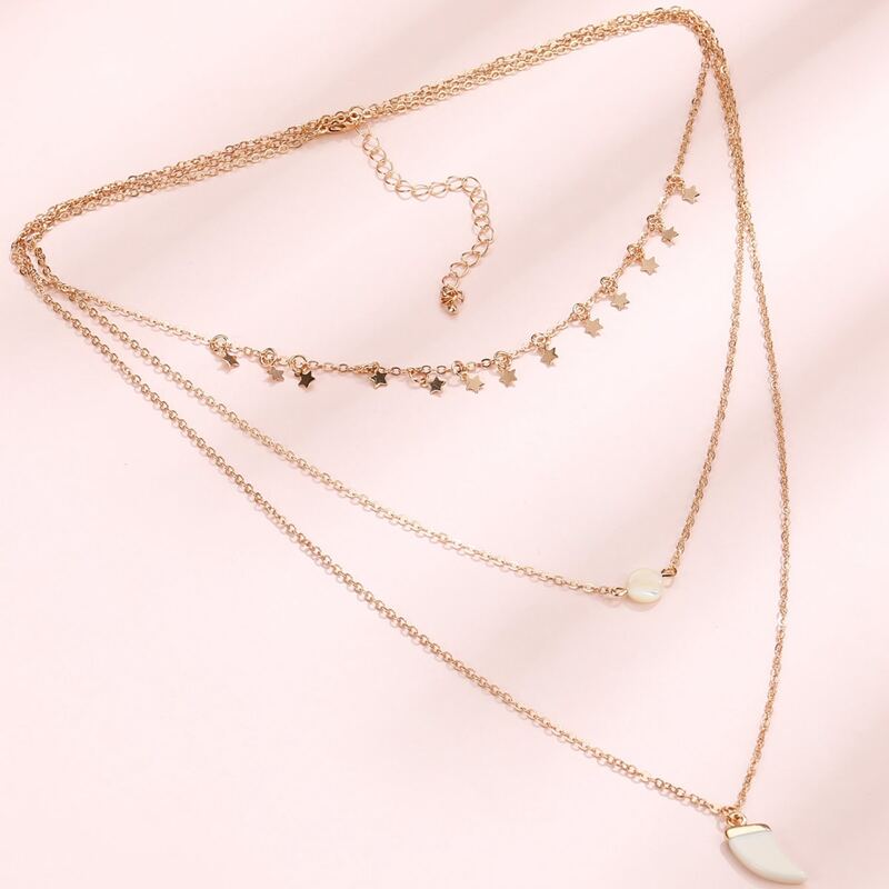 

Star Charm Layered Necklace, Gold