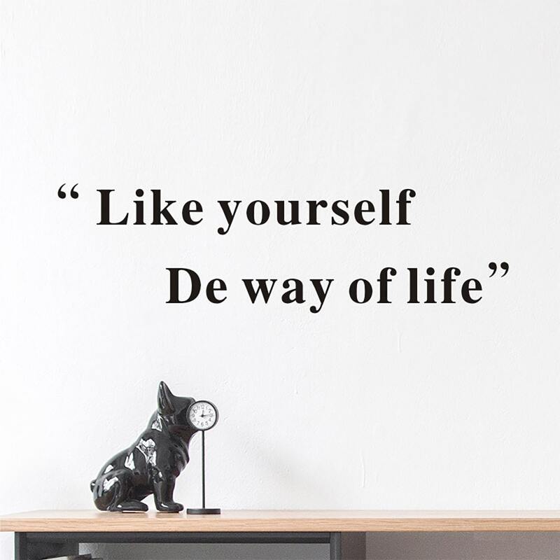 

Slogan Graphic Wall Sticker, Black