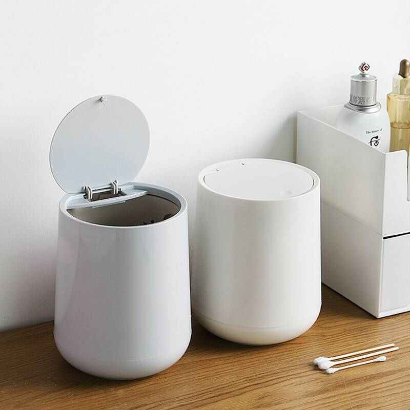 

1pc Desktop Trash Can, White
