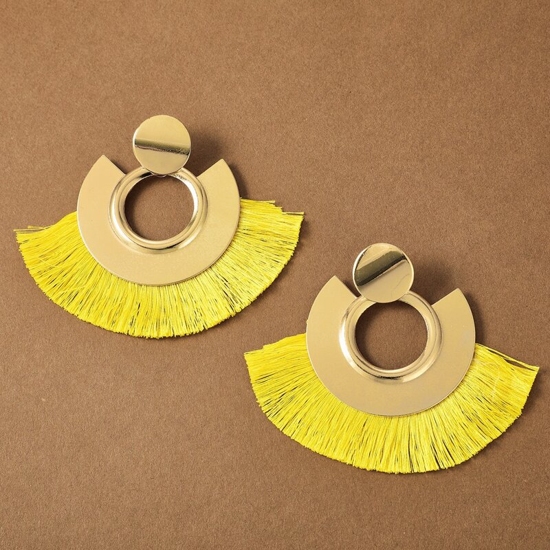 

Tassel Drop Earrings, Yellow