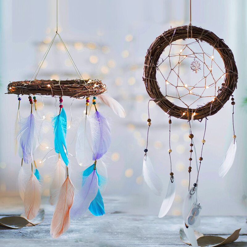 

1pc Feather Decor Dream Catcher