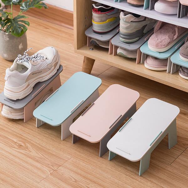 

1pc Double Layer Shoe Rack, Multicolor