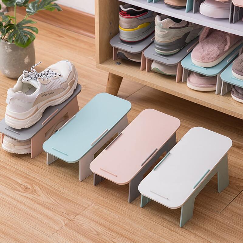 

1pc Double Layer Shoe Rack, Multicolor
