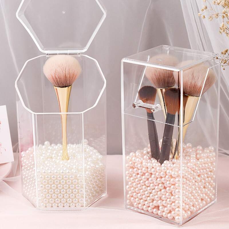 

1pc Clear Cosmetic Storage Bucket