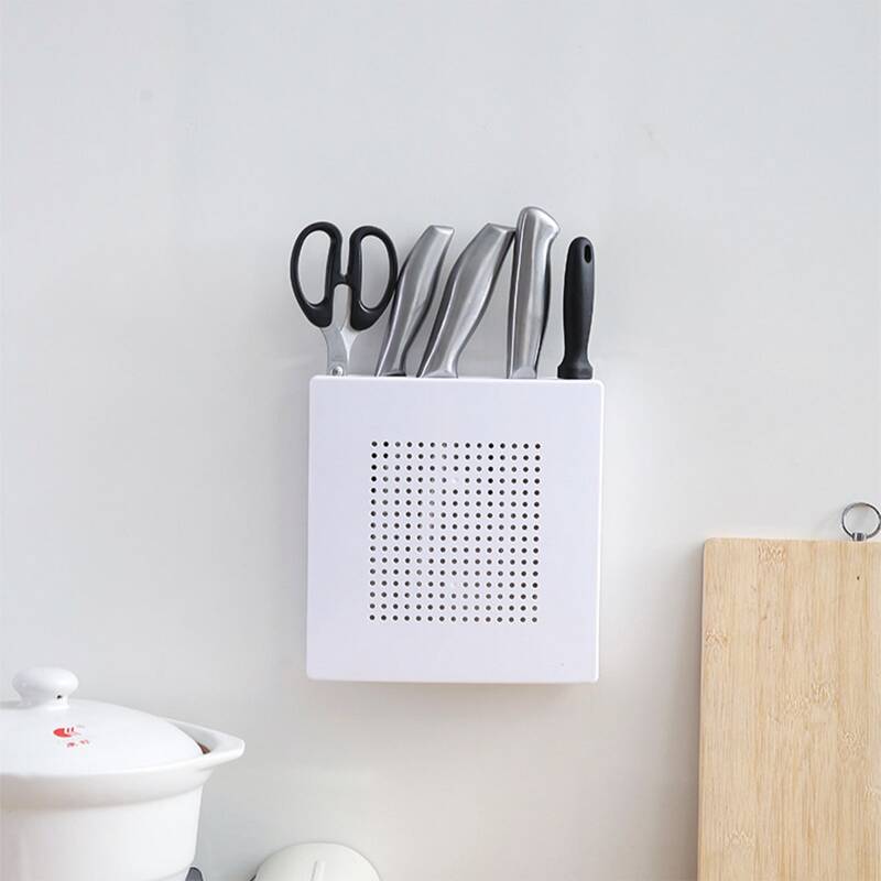 Kitchen Wall Mounted Storage Rack, White