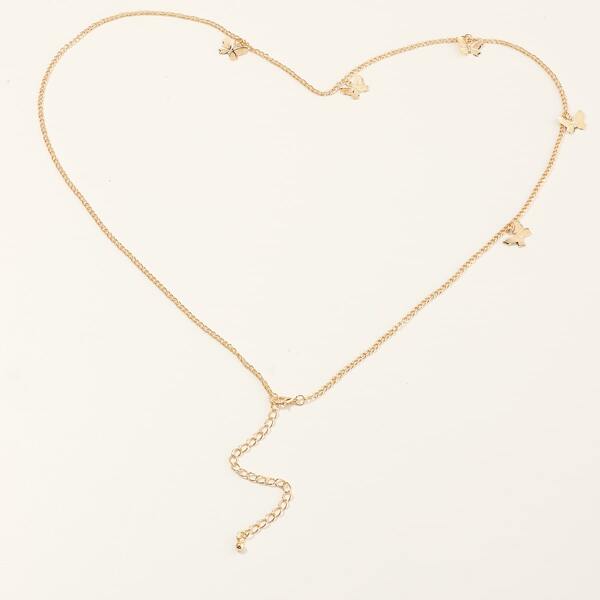 

1pc Butterfly Tassel Waist Chain, Gold